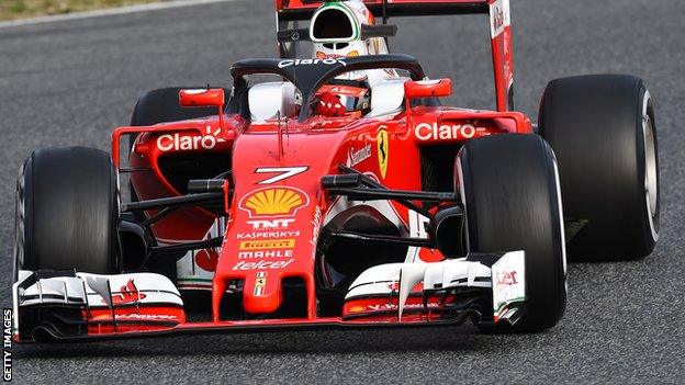 Kimi Raikkonen testing the 'halo'