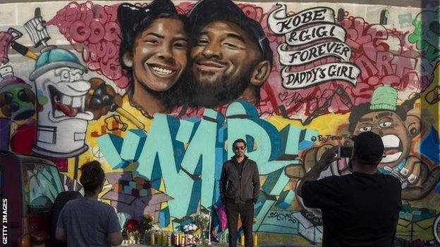 Mural for Kobe Bryant and daughter, LA