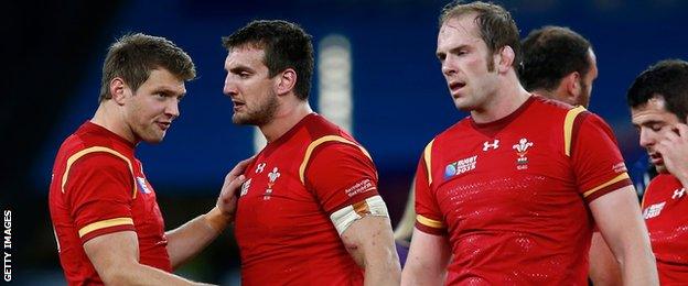 Dan Biggar, Sam Warburton and Alun Wyn Jones