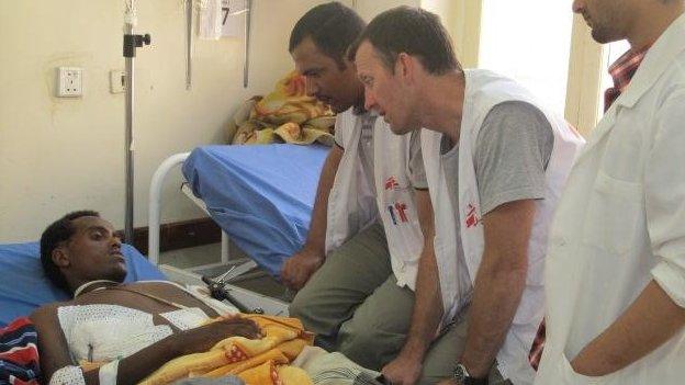 The team at the al-Jumhori are a mixture of local doctors and MSF's international staff