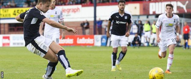 Dundee may have thought their chance to rescue a point was gone when Greg Stewart had his penalty saved by Owain Fon Williams