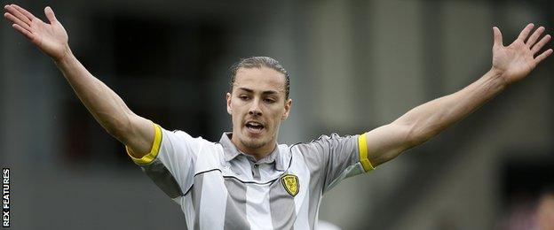 Jackson Irvine in action for Burton Albion