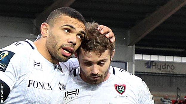 Bryan Habana comforts Leigh Halfpenny