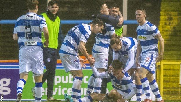 Cameron Blues' goal earned Morton a point