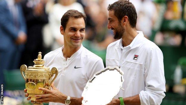 Roger Federer and Marin Cilic