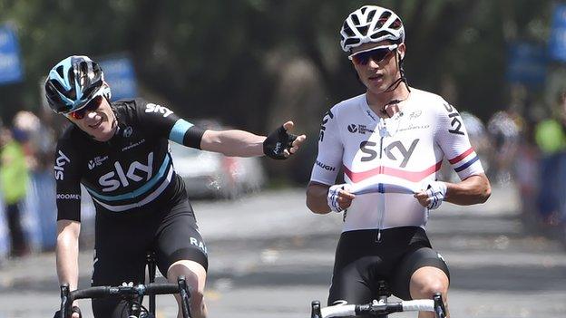 Chris Froome and Peter Kennaugh