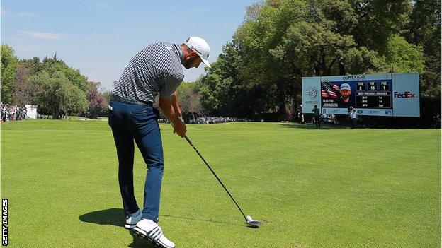 Dustin Johnson in final-round action