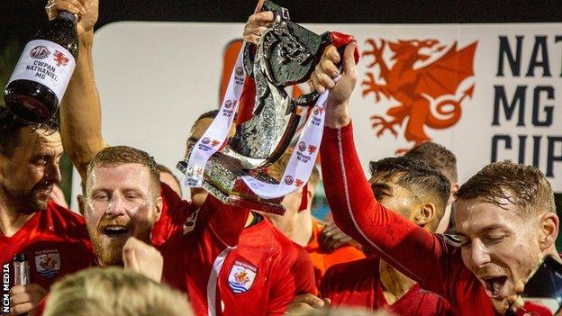 Connah's Quay players celebrate