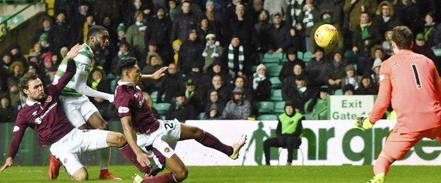 Odsonne Edouard scores for Celtic against Hearts