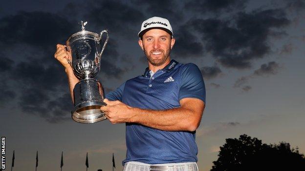 2016 US Open winner Dustin Johnson