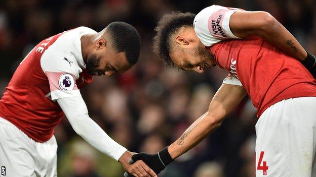 Alexandre Lacazette and Pierre-Emerick Aubameyang