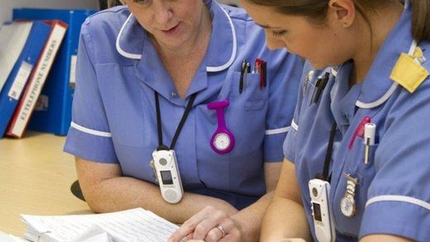 Nurses on a ward