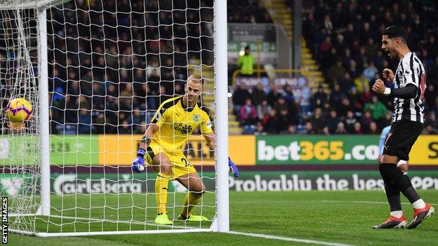 Newcastle score their second goal through Ciaran Clark