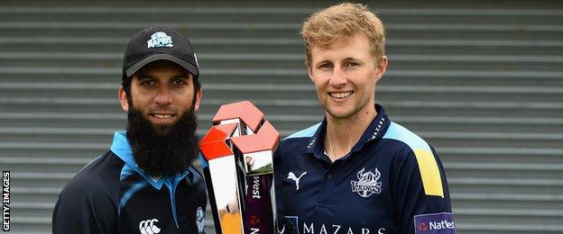 Moeen Ali (left) and Joe Root (right)