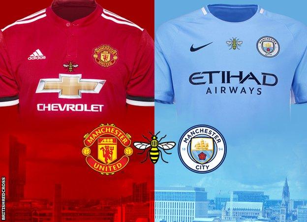 Man Utd and Man City kits