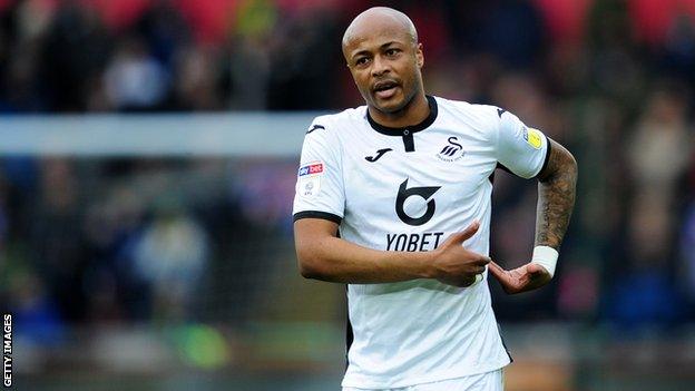 Andre Ayew finished the season as Swansea's 18-goal top scorer