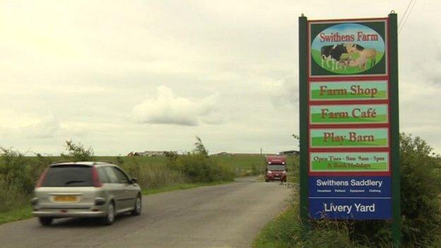 Swithens Farm sign