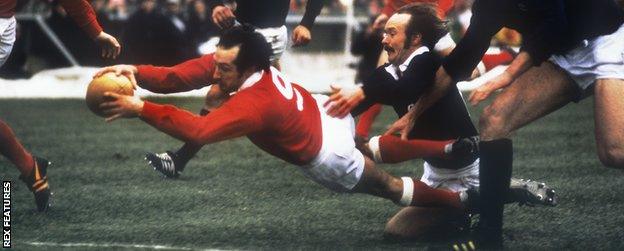 Sir Gareth Edwards played 53 successive games for Wales with the scrum-half scoring 20 tries