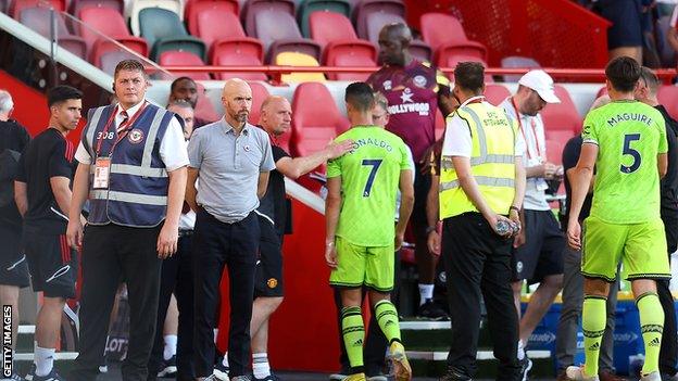 Erik Ten Hag on touchline