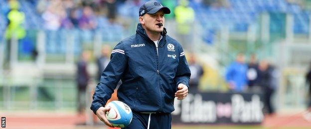 Gregor Townsend oversees Scotland's warm-up in Rome