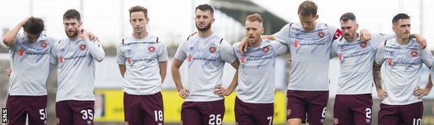 Hearts lost in a League Cup penalty shootout to East Fife last weekend