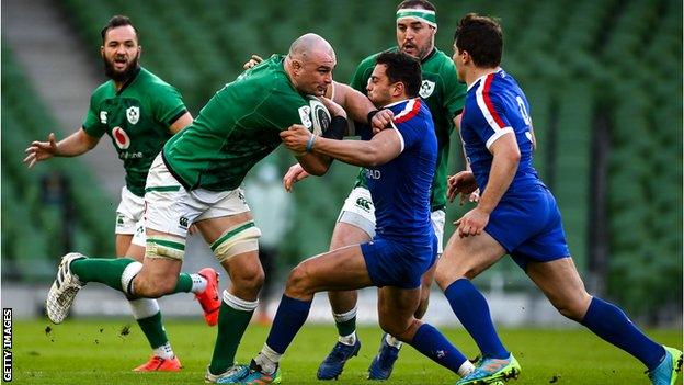 Arthur Vincent, centre, is one of five French players who will miss the Scotland game