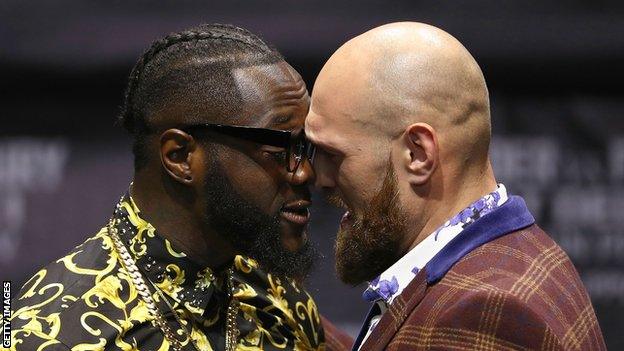 Deontay Wilder (left) and Tyson Fury