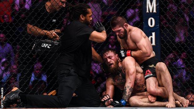 Khabib Nurmagomedov beats Conor McGregor