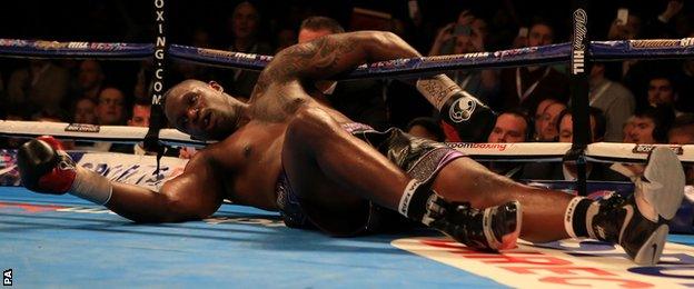 Dillian Whyte is knocked out in the seventh round