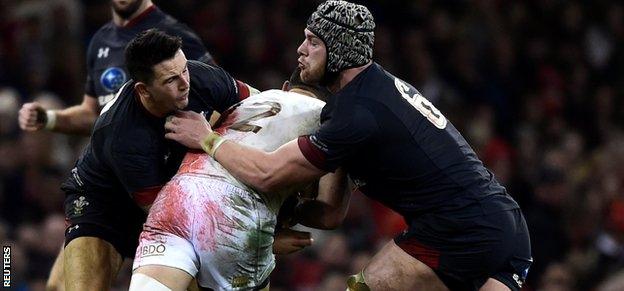 Back-row Dan Lydiate was outstanding in defence for Wales