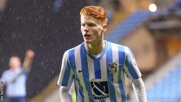 Ryan Haynes made his Coventry City debut at the age of 17