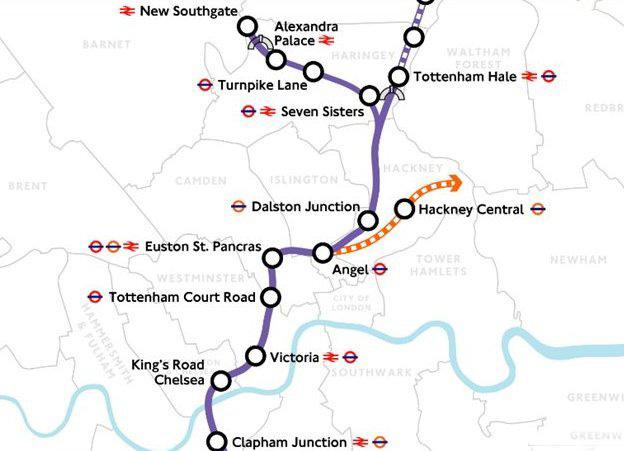 Crossrail 2 map