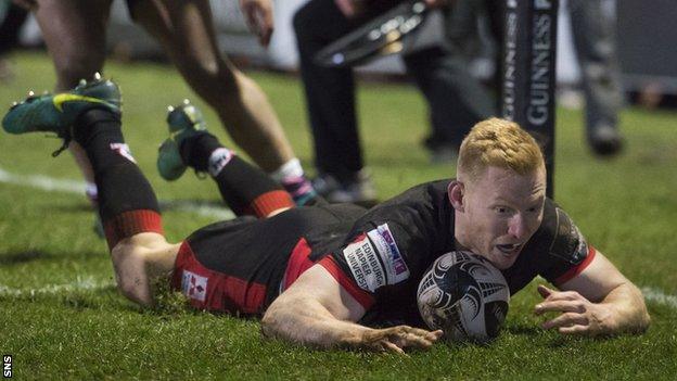 Rory Scholes scores for Edinburgh