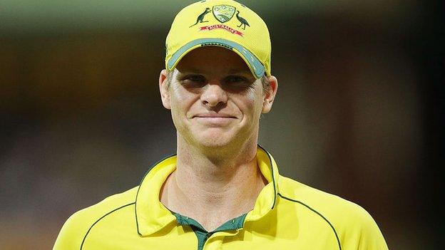 Steve Smith took an impressive catch on his return to Australia's green and gold