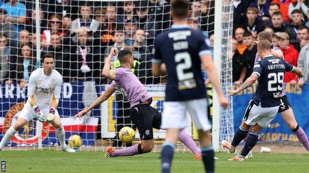 Leigh Griffiths started Dundee's defeat by Rangers days after the incident but has been absent since with an ankle injury