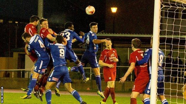 Gap Connah's Quay in action against Airbus UK