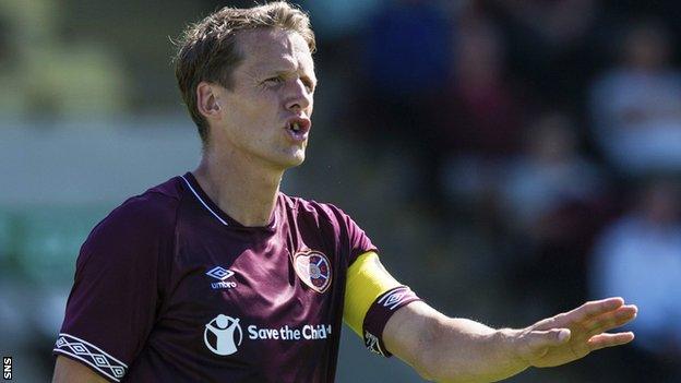 Hearts captain Christophe Berra