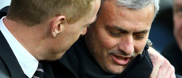 Garry Monk and Jose Mourinho