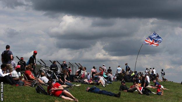 Dark clouds overhead at Silverstone