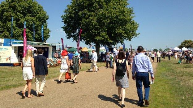 People at the showground