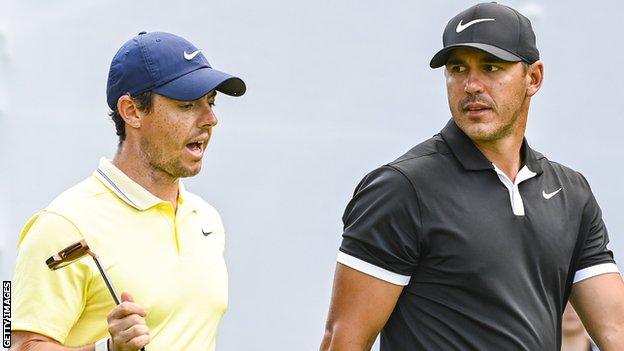 McIlroy (left) says the two players are still "good friends" and that only if Koepka's comments are taken out of context can they be viewed as an issue