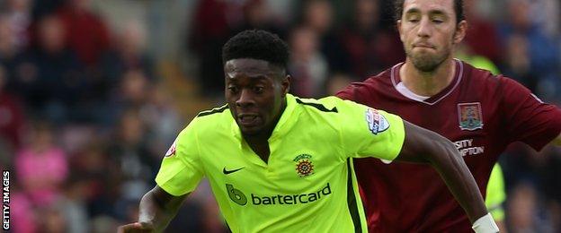 Rakish Bingham in action for Hartlepool United