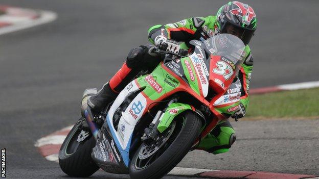 James Hillier warmed up for the TT by winning a Superstock race and collecting the man of the meeting award at the North West 200