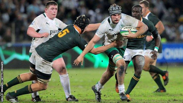 Tadhg Beirne during the Junior World Championship match between South Africa and Ireland