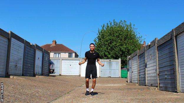 Amateur boxers have been forced to train where they can during lockdown