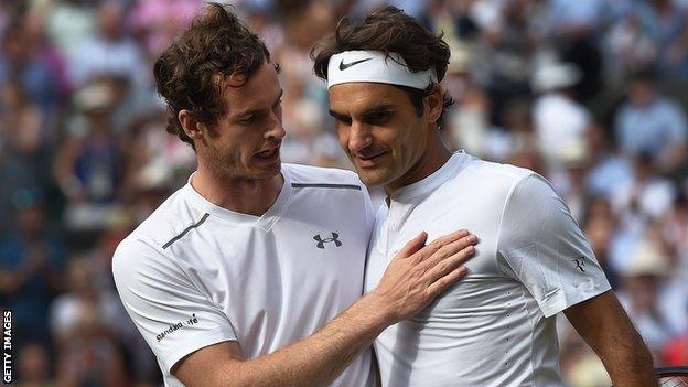 Andy Murray and Roger Federer