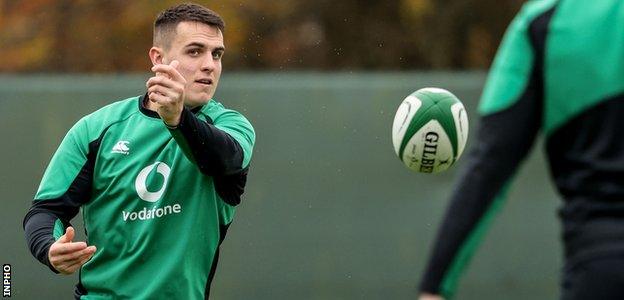 James Hume in Ireland training camp