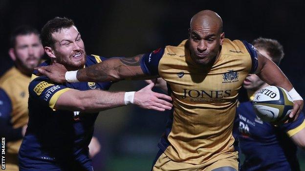 Tom Varndell in action for Bristol