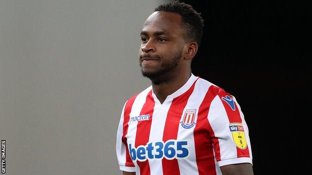 Saido Berahino in action for Stoke City