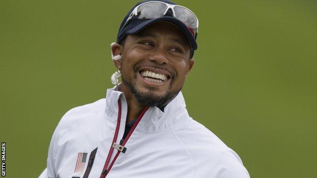 Tiger Woods at the 2016 Ryder Cup